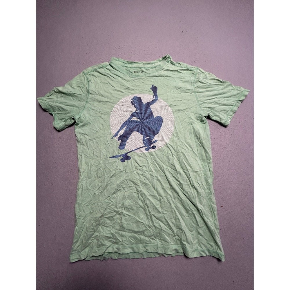 Mossimo Supply Co T-Shirt 100% Cotton Green Skateboard Graphic XL 16/18 Boys